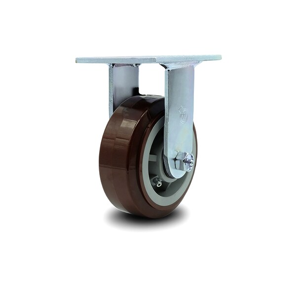Service Caster 5 Inch Polyurethane Wheel Rigid Caster with Roller Bearing SCC-30R520-PPUR - main